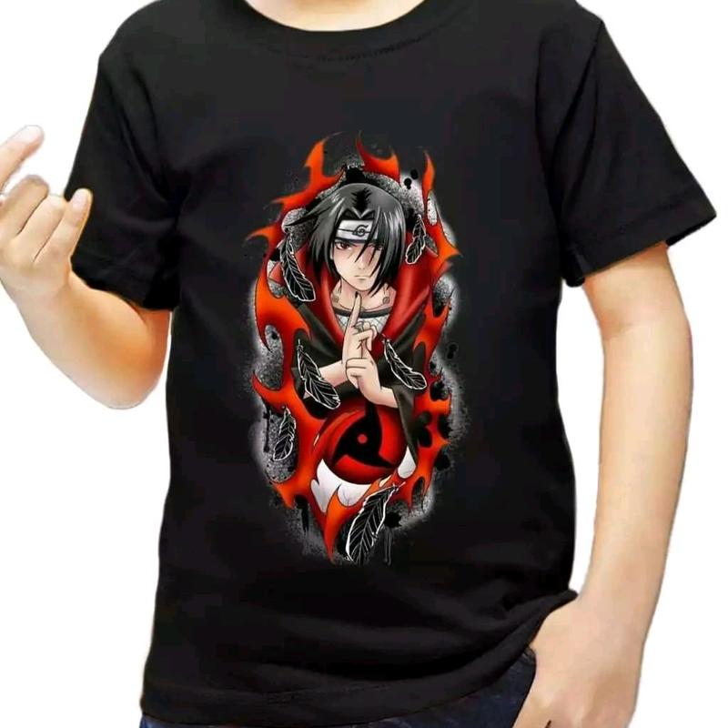 Kaos Anak Itachi Uchiha Akatsuki Kaos Anak Laki Laki Usia 1-12 Tahun Combed Fashion 0