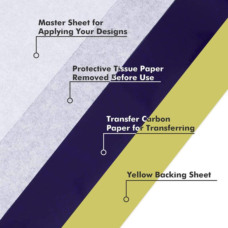 Product Introduction of Tattoo Transfer Paper A4 Size Tattoo Stencil Paper Copy Paper Thermal Paper for Transfer Machine Printer Tattoo Accessories\ws014 10