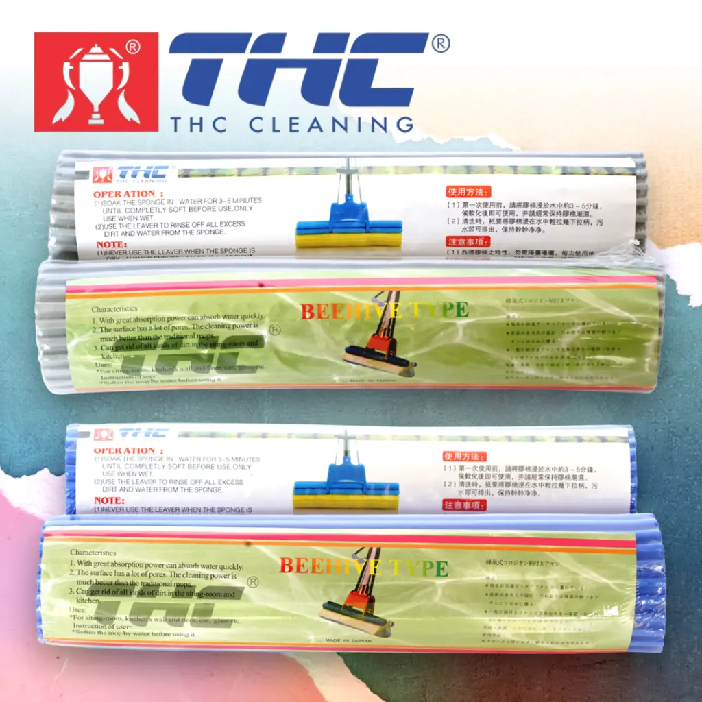 Mút Lau Nhà Đài Loan Thay Thế 3 Tấc Màu Xám / Dương Mút Lau Sàn Cao Su Hàng Đài Loan 3 Tấc Loại Tốt THC Cleaning