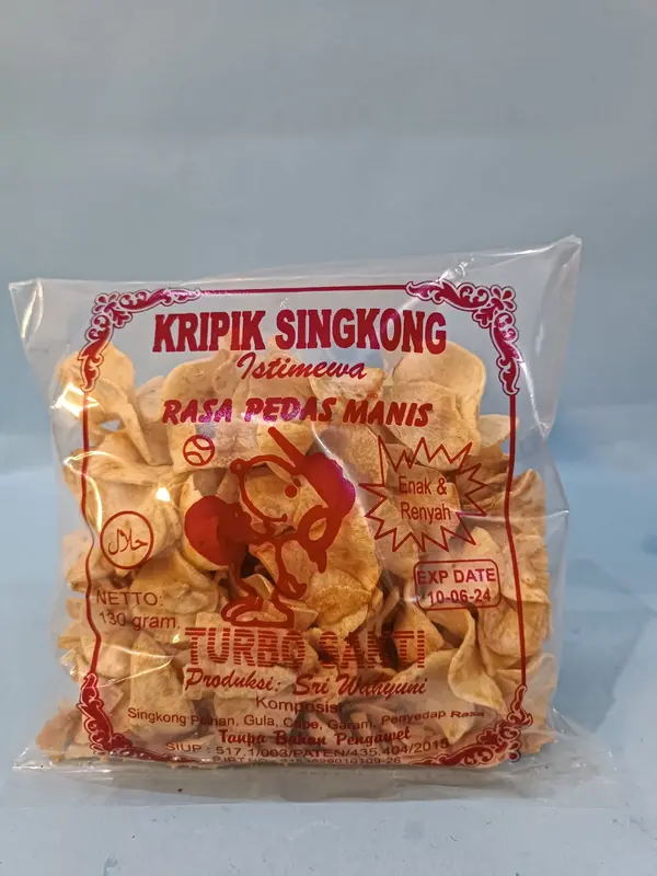 Paket Berlima (Isi 5 BKS) Keripik Singkong Khas Manding Sumenep Madura Cemilan/Makanan Ringan/Snack Rasa Bawang dan Pedas Manis Enak Murah Gurih Renyah 4