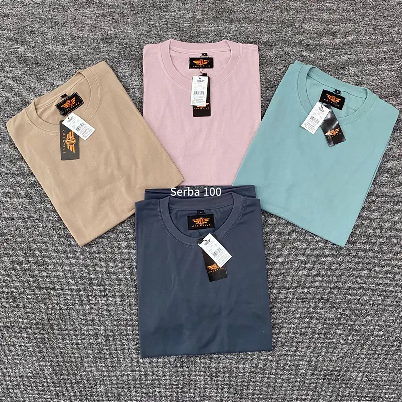 Paket 4 pcs 100 Rb Kaos Oversize Pria Wanita | Kaos Distro PDL Creative Original Ukuran M - L- XL -XXL Baju Katun Lembut Nyaman Semi Polos Unisex 1