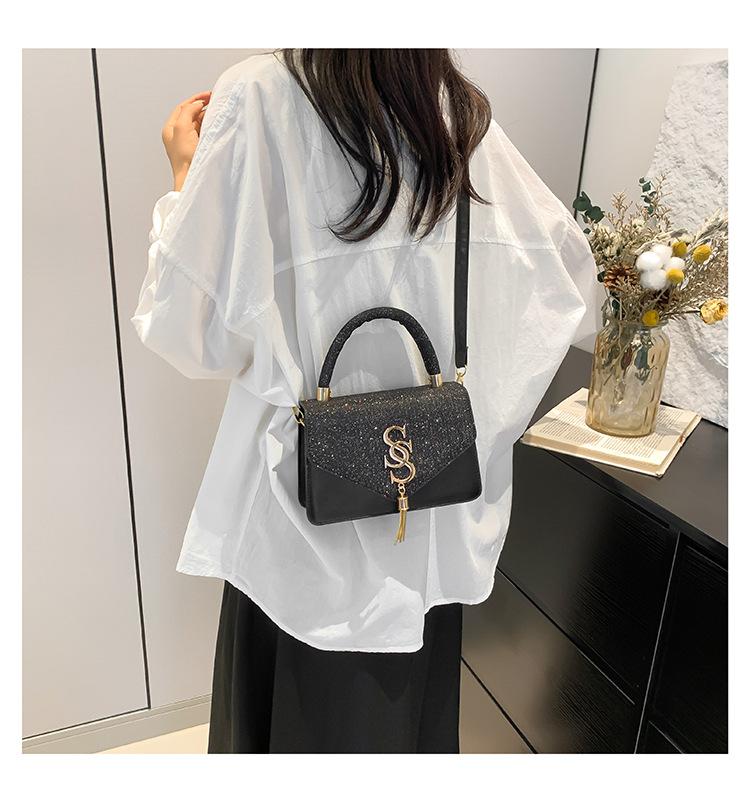 Product Introduction of Túi Vuông Nhỏ Chất Lượng Cao, Thời Trang Mới, Thiết Kế Chữ Cái Và Tua Rua, Dây Xích Xích, Thích Hợp Cho Phụ Nữ, Túi Đeo Vai Tongqin, Phổ Biến Năm Nay Bag 19