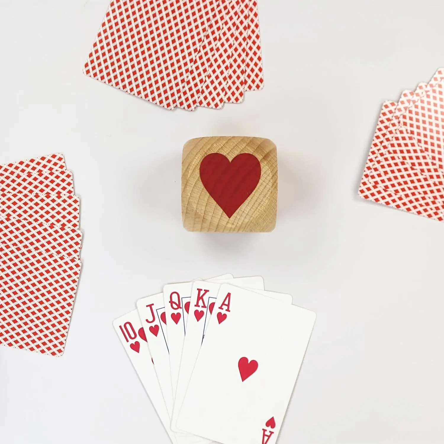 Wooden Poker Card Dice, 1 Count Casino Poker Card Dice, Poker Card Dice for Poker Card Game, Party Game Supplies