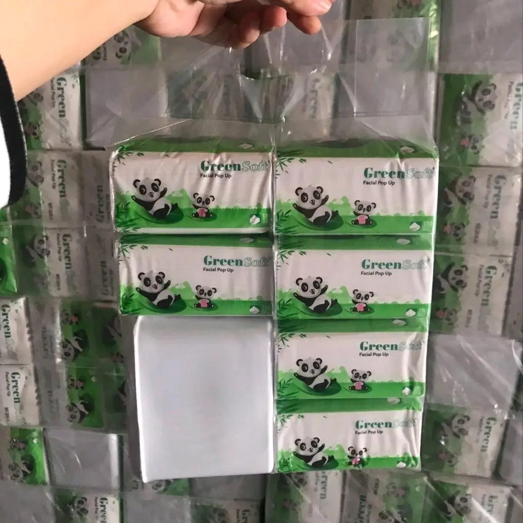 tisu pop up green soft isi 130 sheets (1 tas isi 6 ) free dispenser tisu