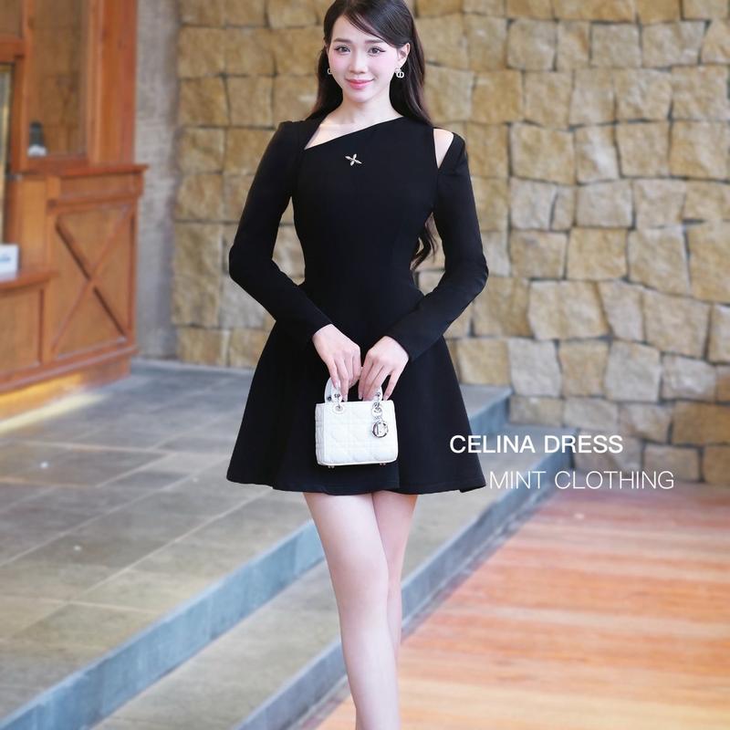 Váy thiết kế tiểu thư : CELINA ( tặng kèm ghim cài)