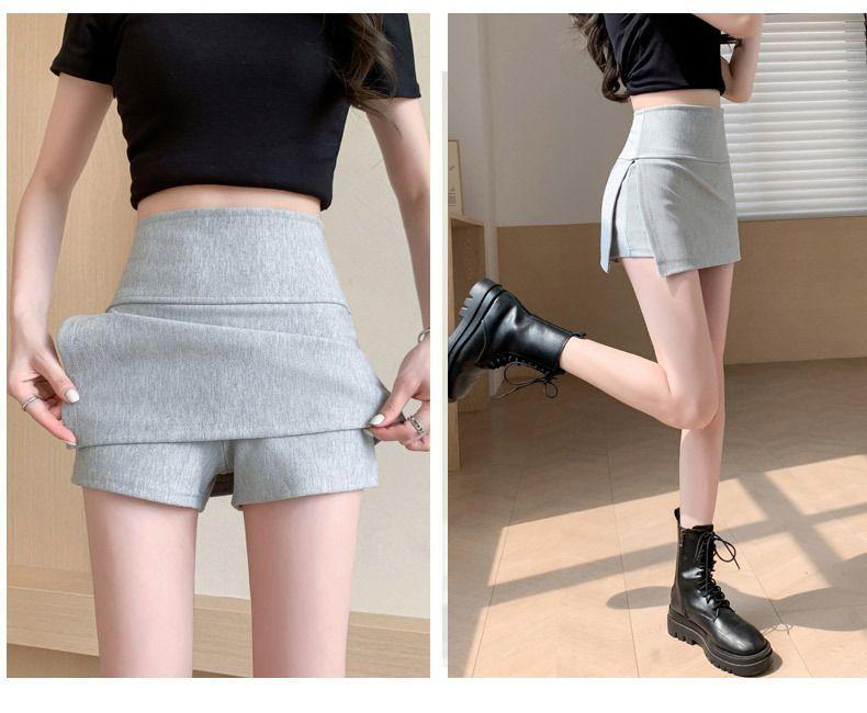 Product Introduction of New summer side slit yoga culottes women's anti-walking light slim sheath skirt A-Line sports skirt 3