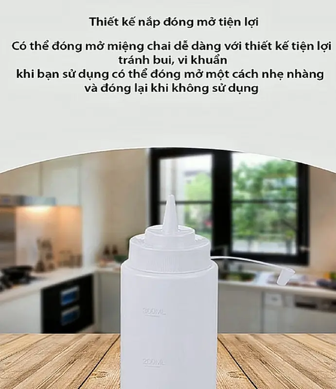 Chai Nhựa Đựng Sốt, Đựng Tương Ớt 1 Vòi Có Nắp Đậy Song Long Plastic 500ml, 650ml 1