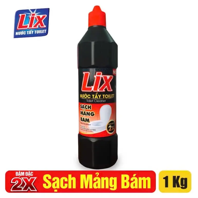 Nước tẩy bồn cầu, toilet Lix 1kg khử mùi hôi, sạch mảng bám