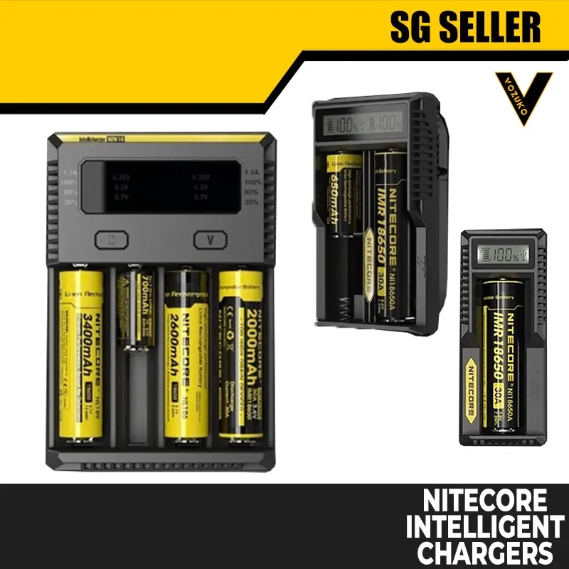 [SG SELLER] NITECORE INTELLIGENT CHARGER WITH LCD DISPLAY AND OVERCHARGING PROTECTION