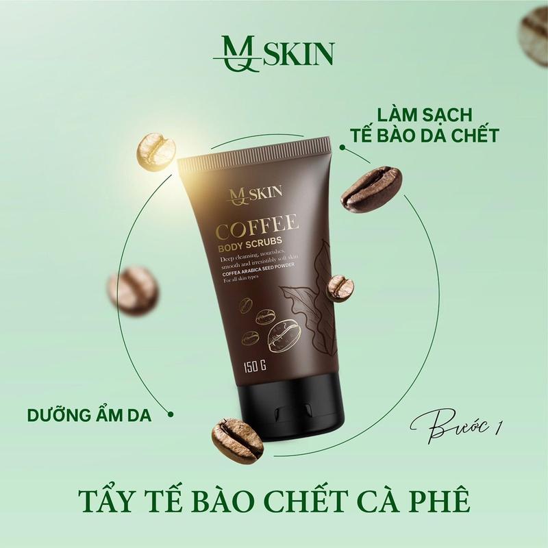 [MQSKIN] COMBO BODY DỊỆP LỤC  NÂNG CẤP CHỐNG NẮNG 150g .Ủ TRẮNG SỮA DỪA 150ML. TẨY TẾ BÀO CÀ PHÊ 150g 4