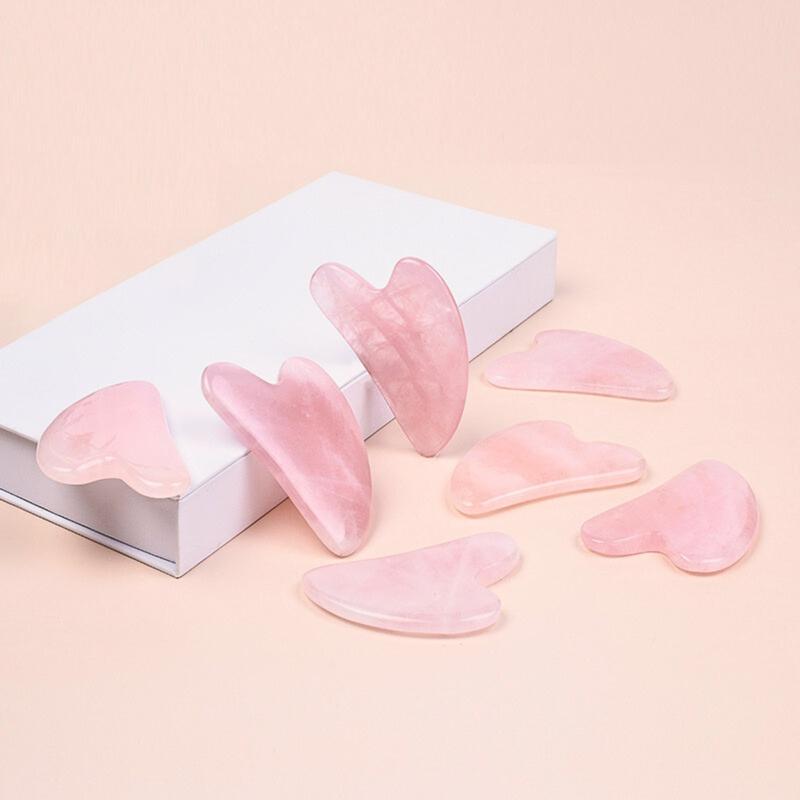 [CHÍNH HÃNG] Đá guasha massage mặt bằng thạch anh giá rẻ màu hồng loại 2 Máy Massage miếng  mát đá  gua