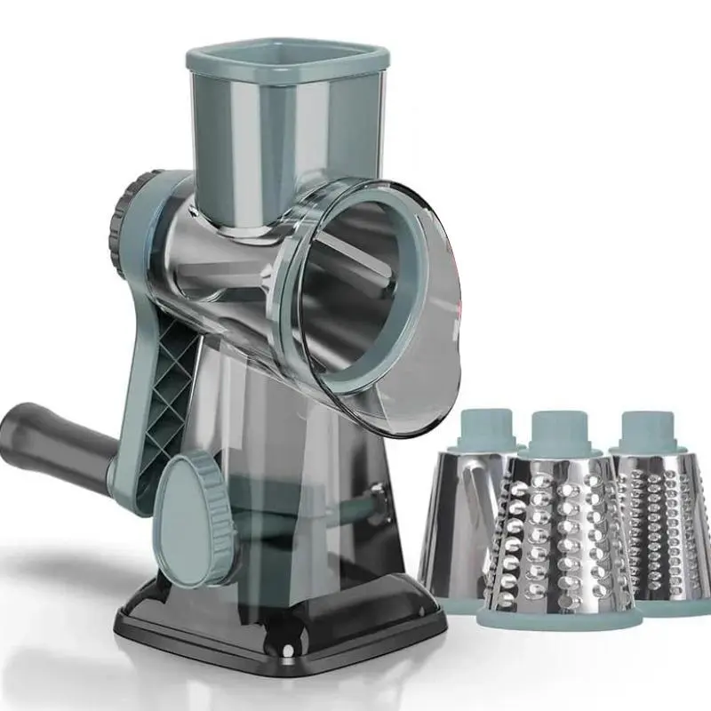 Cheese Grater with Crank, 1 Count Vegetable Fruit Nuts Grinding Tool, Manual Vegetable Chopper, Kitchen Utensils & Gadgets