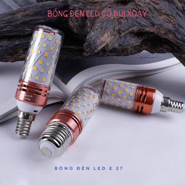 Bóng đèn LED siêu sáng hình bắp ngô đui xoáy E27 3 màu