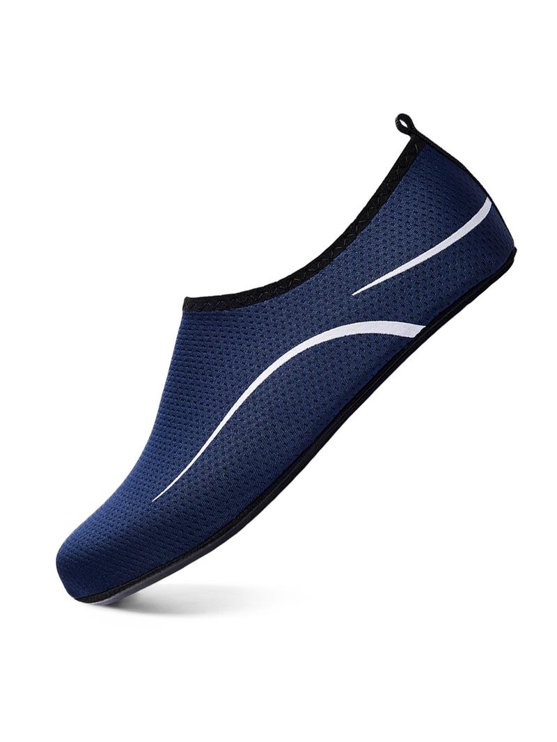 Product Introduction of Men's Striped Pattern Slip on River Trekking Shoes, Breathable Quick Drying Water Shoes, Comfortable Lightweight Sports Shoes for Beach Swimming Surfing 2