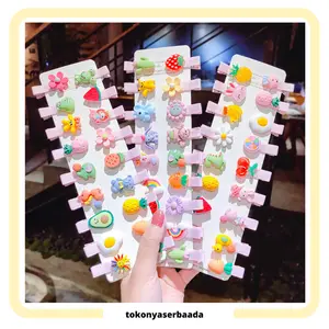 TSA Jepit Rambut Anak Motif 3D Aksesoris Rambut Anak Perempuan Lucu Karajter Buah Dan Bunga Hair Clip Anak Jepitan