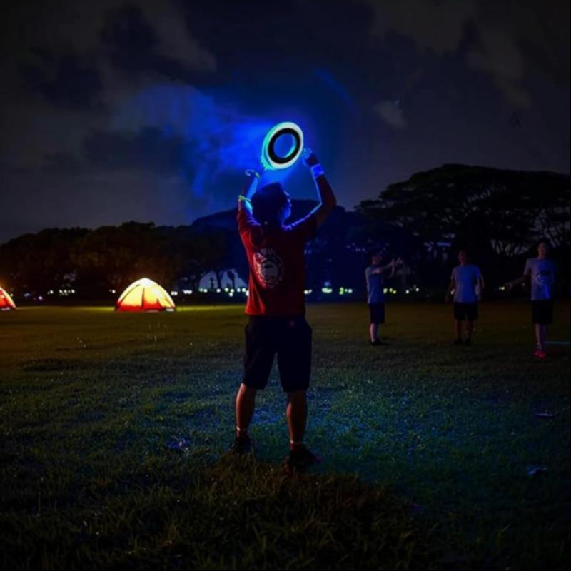 Product Introduction of LED Light Up Flying Disc, Round Soft Flying Disc with Battery, Indoor & Outdoor Game Toy, Ideal Birthday Gift 5
