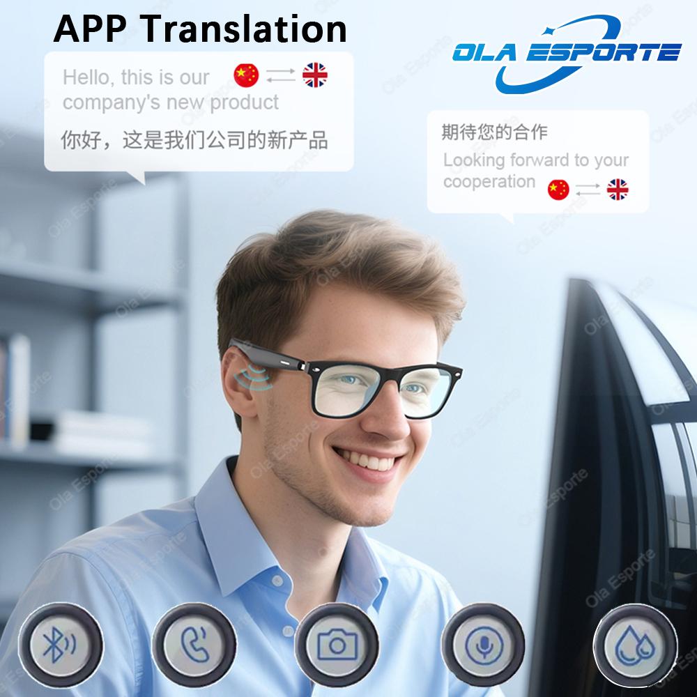 New Magnetic Smart Glasses Anti-Blue Light UV400 Polarized Sunglass Music Camera Voice Assistant Outdoor Sports Smart Sunglasses - Image 2