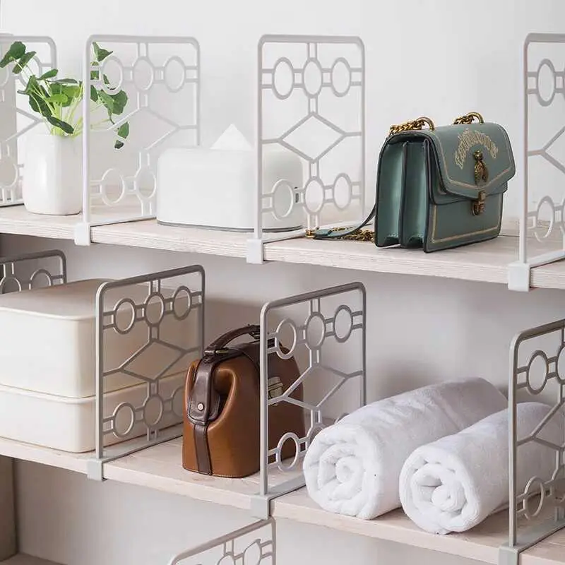 Divider Drawer Organizer Closet Storage Rack Wardrobe Compartment Layer Book Partition Baffle Cabinet Separator Shelf