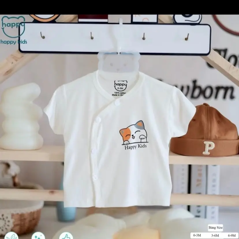 Combo 5 Áo Cộc Thun Lạnh Petit Cho Bé 3-9kg - Áo Thun