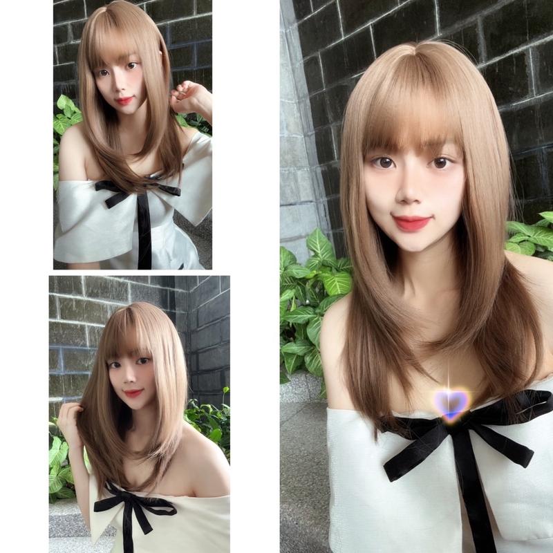 Cc81 dáng tóc cúp lyer ngang vai kèm lưới trùm và lược chải tóc  kiểu dáng trẻ trung .độ dài ngang vai chất tóc từ tơ nhân tạo chịu nhiệt tốt Tóc Giả Wig Women