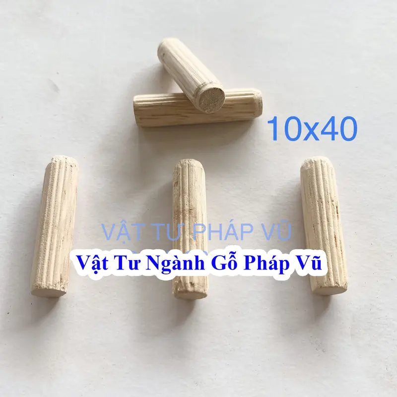 Chốt gỗ tròn, liên kết, ghép mộng, làm nhà mô hình gỗ cao su [200-500 cái/bịch] 7