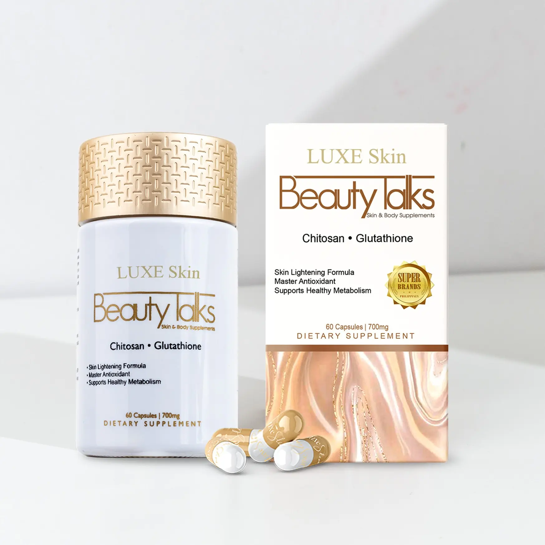 luxe skin beauty talks glutathione Chitosan 60 caps : Health & Household Luxe Skin Beauty Talk |