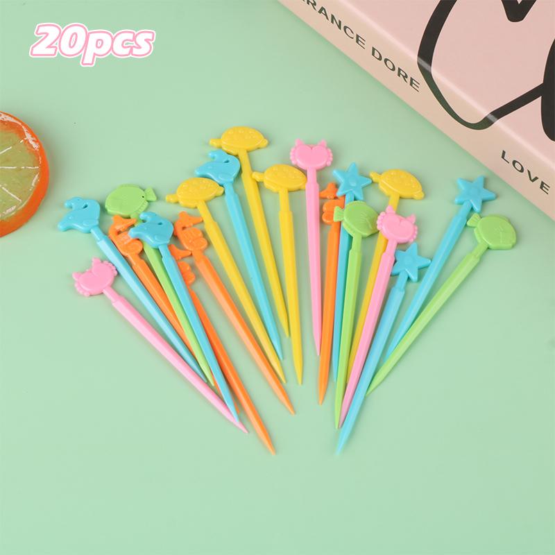 Product Introduction of 20Pcs/Set Cute Animal Food Toothpicks Mini Cartoon Toothpicks Bento Fruit Forks Lunch Box Toothpick Bento Lunch Decoration 20