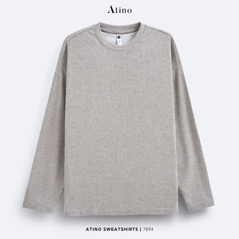 Combo 2 Áo Nỉ Giữ Nhiệt Nam Cổ Tròn 3 Màu ATINO L.3.7894 VN Menswear Dài Tay Tre Bi 2
