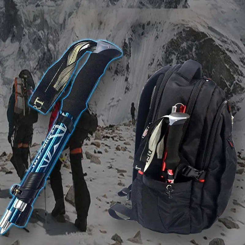 Outdoor Camping Hiking Stick & Backpack Set, 1 Set Retractable Hiking Stick & Backpack, Outdoor Camping Hiking Equipment, Gift for Women & Men