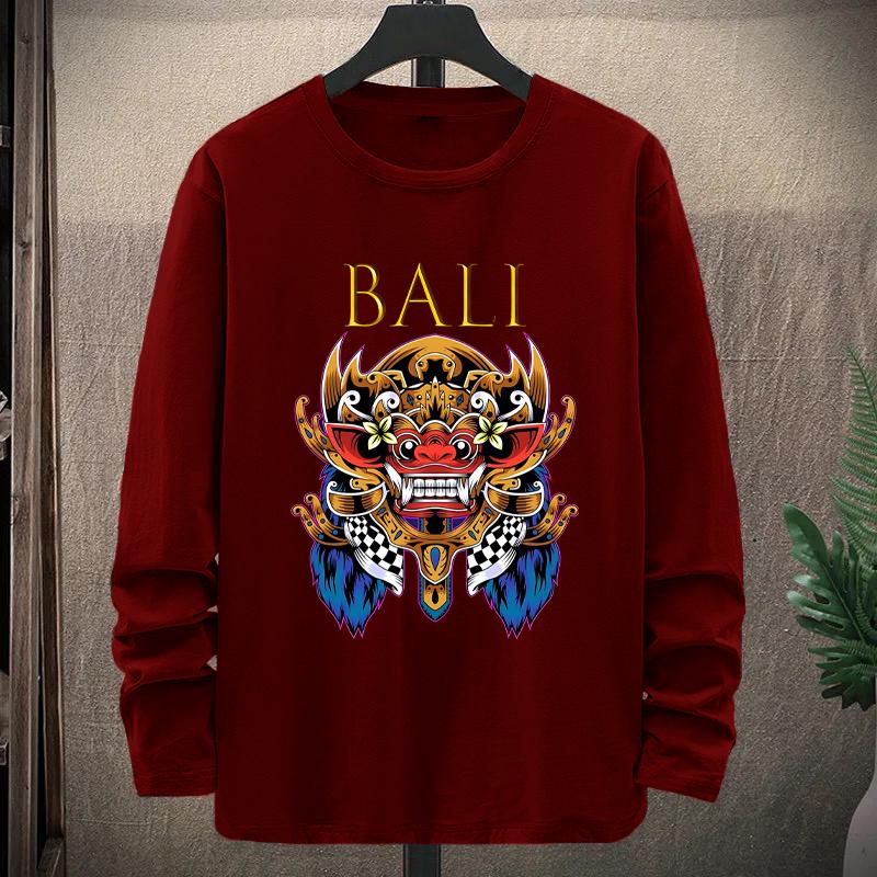 KAOS BALI PRIA/WANITA COTTON COMBED 24s LENGAN PANJANG/PRINTED BALI (BARONG KET) 5