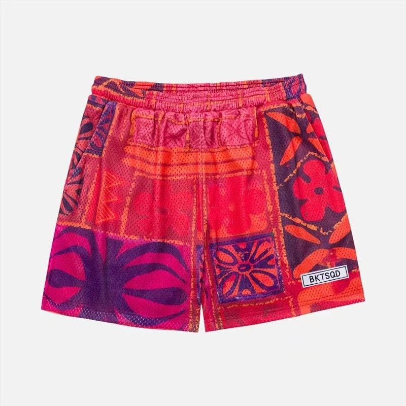 Product Introduction of American Fashion Brand Sports Mesh Shorts Men's Summer Quick-Drying Sports Running Fitness Four Points below Knee Basketball Pants 7