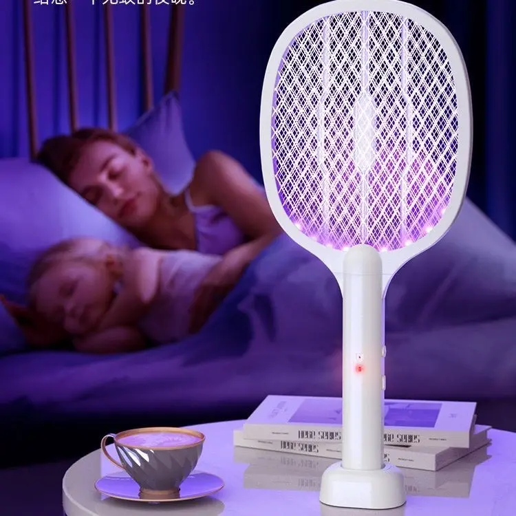 Vợt muỗi thông minh tự động,có đèn bắt muỗi sạc tích điện, vợt bắt muỗi thông minh cao cấp để bàn. Có 2 màu trắng và xanh, giao màu ngẫu nhiên. 3