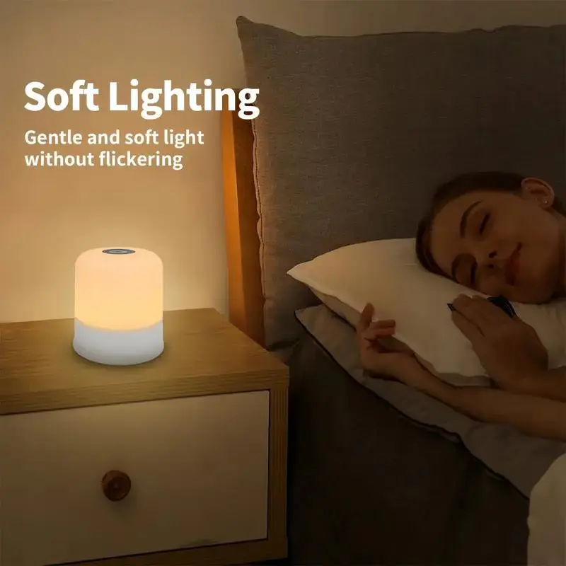 Portable Tabletop Night Light, USB Rechargeable Soft Eye-care LED Night Light, Dimmable LED Night Light for Bedroom, Living Room, Home Decor 8