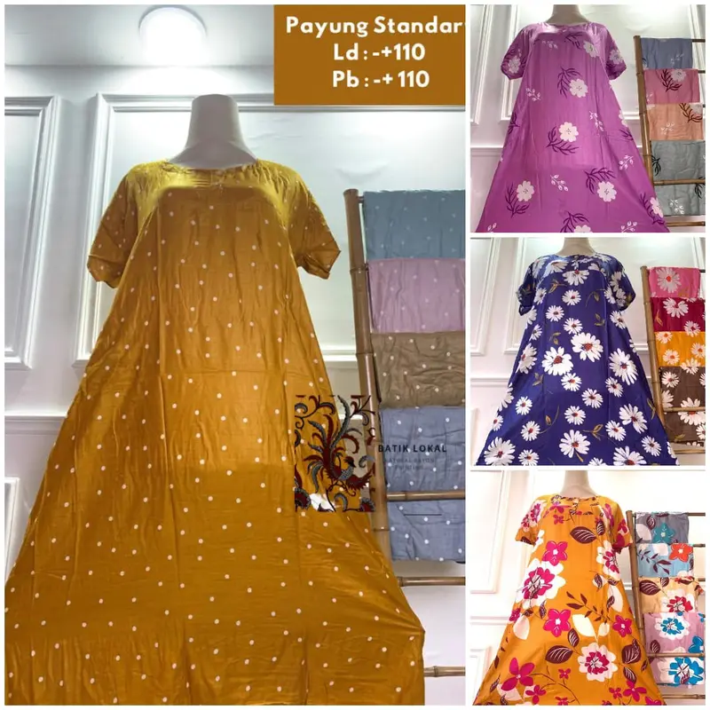 Paket Usaha 5 Daster Payung LD 110 Max BB 70 Kg Bahan Rayon Adem Nyaman Di Pakai Busui 7