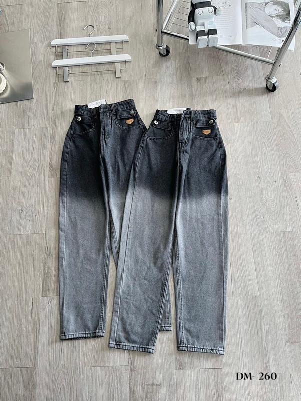 (Shop jean beutyfull 01) Quần Baggy rách nhẹ cạp cao thời trang Nữ Women Lưng Cao Pants Denim Có Túi 2