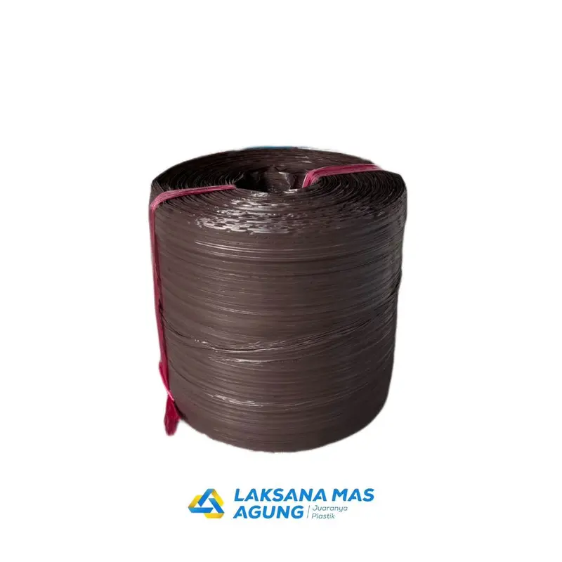 Tali Rafia Coklat Glossy Rol Besar ±5KG | Tali Plastik Packing - Shop ...