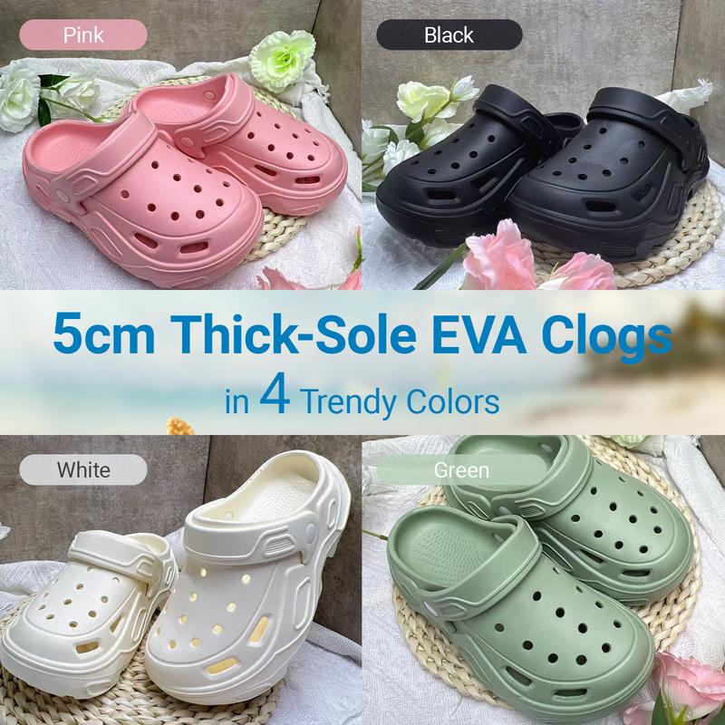 Unisex EVA Clogs with 1.97inch Platform - Breathable Slip-Resistant ...