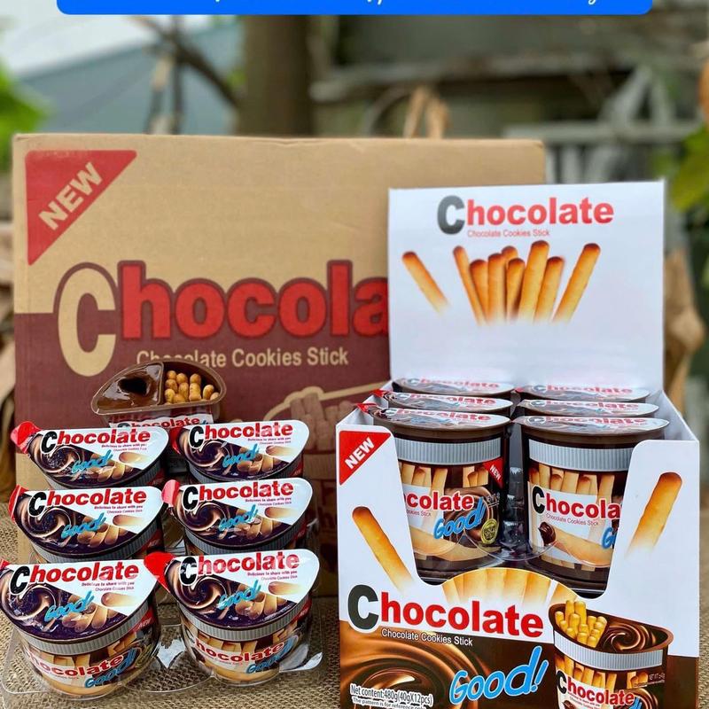 Hộp 12 Cốc Bánh Quy Chấm Oreo Bánh Quy Chấm Chocolate Food Ăn Vặt Sô Cô La