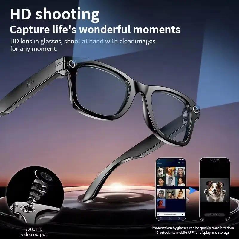 2025 NEW 800W Pixel UHD Camera Smart Glasses Video Recording AI Photo Recognition Answer Translation Bluetooth Call Sunglasses