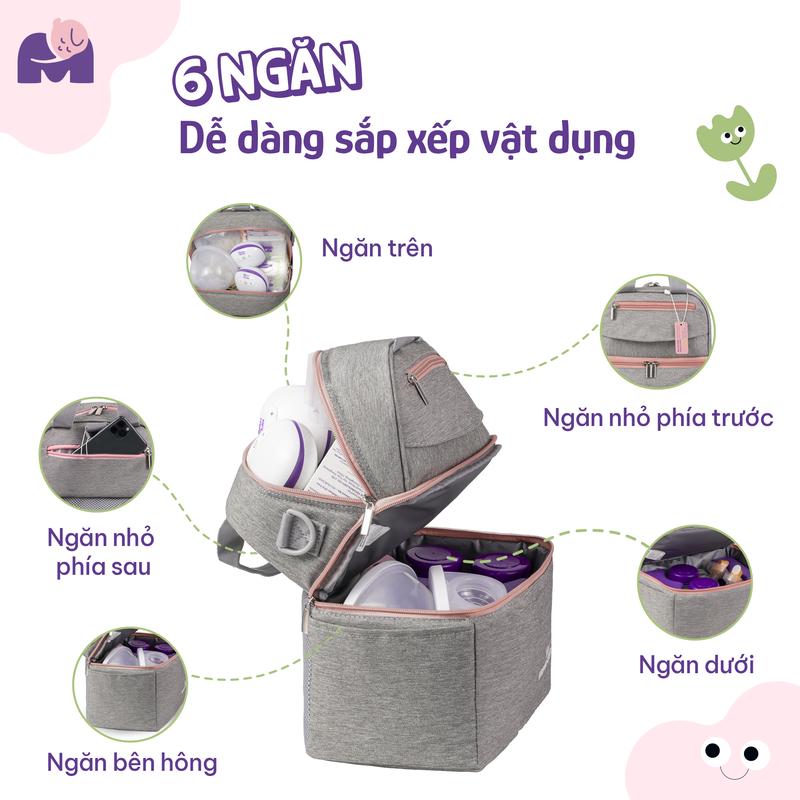 Product Introduction of Balo Bỉm Sữa Mama’s Choice, Giữ Lạnh Sữa Mẹ Lên Đến 14h, Giữ Ấm Thức Ăn Cho Mẹ và Bé, Thiết Kế Thời Trang 12