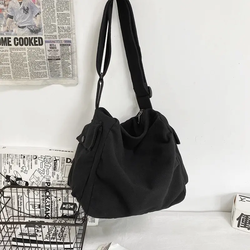 TÚI ĐEO CHÉO NAM CANVAS CỠ LỚN , DÀNH CHO HỌC SINH , SINH VIÊN , ĐI HỌC ĐI CHƠI 2 HỘP 168  Đeo Vai 4
