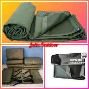 Terpal kain lapis karet cv tentara 3x3,2x2,2x3m tebal,,terpal truck,, pickup dan tenda tentara Camping Outdoor Hujan