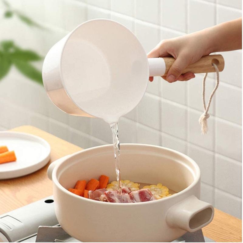 Product Introduction of Nordic Water Dipper With Wooden Handle Tabo Water Scoop Water Scooper Water Ladle For Kitchen Garden 2