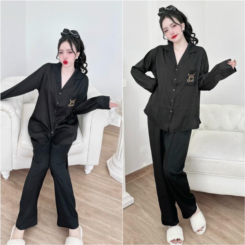 (55-100kg) ĐỒ BỘ BIGSIZE LỤA XƯỚC TAY SUÔNG - TÚI THÊU