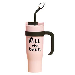 Cawan Bertetulang, Keluli Tahan Karat 304, Kapasiti Besar 40oz, Cawan Pengangkutan dengan Straw Pengangkutan, Pemegang Cawan Vakum, Reka Bentuk Cawan Ais Hijau Kitchenware tumbler  makro