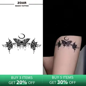 Zoartattoo M-098 stiker tato sementara  【Gelang kaki kupu】Tahan lama Tattoo menempel dekorasi seni untuk pria dan wanita