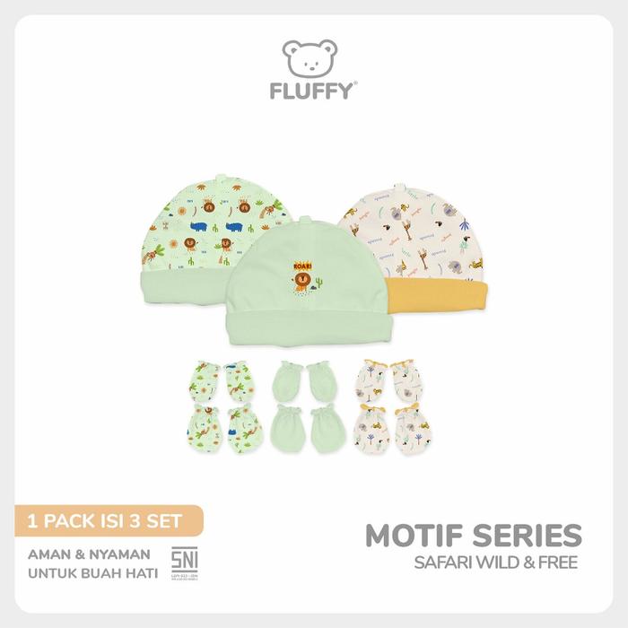 Gambar FLUFFY - Set Topi dan Sarung Tangan Kaki Bayi - Series Safari Wild - Lembut & Standart SNI (Isi 3 Pasang) - Aneka Warna dari Fluffy Baby Store Kota Administrasi Jakarta Timur 5 Tokopedia