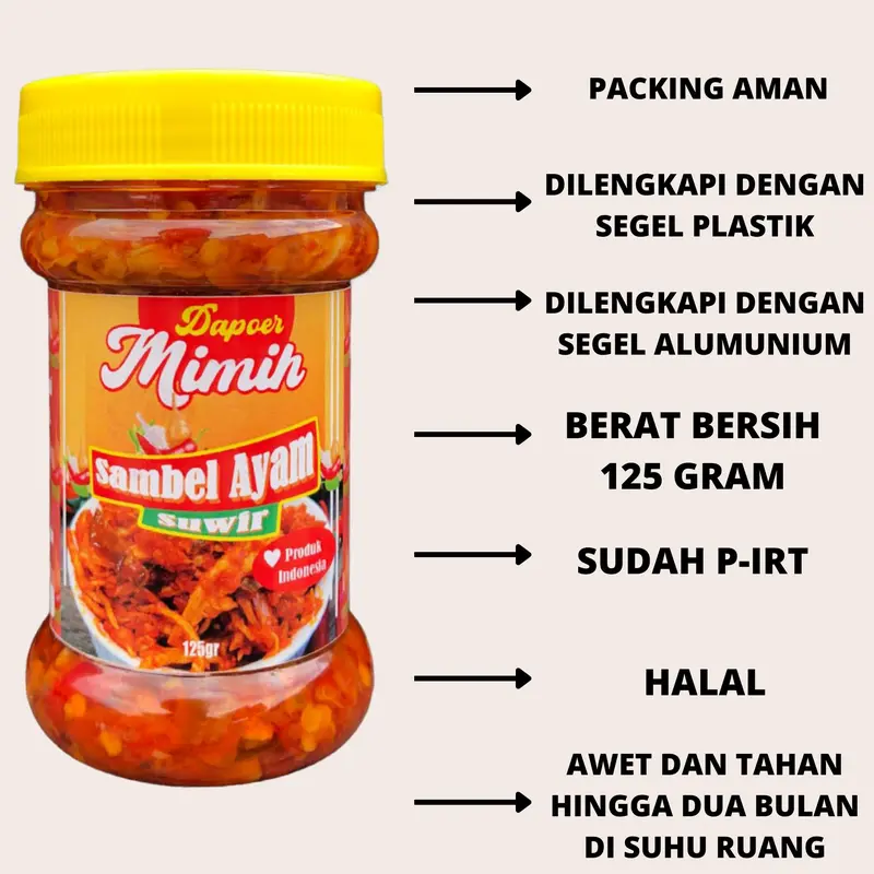 Sambel Ayam Suwir Pedas Dapoer Mimih 2