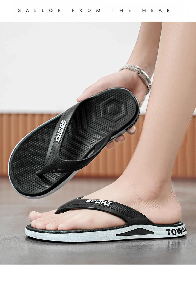 Product Introduction of Giày thể thao nam Giày dép nam thoải mái Giày dép gia đình Giày dép bãi biển nam dép xỏ ngón Vận chuyển trong vòng 24 giờ dép  tông  nam  đế  cứng 14