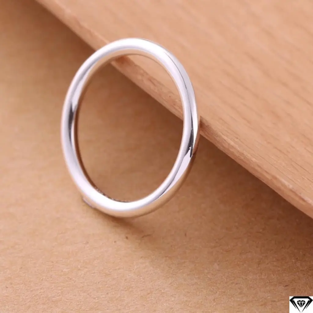 Nhẫn tròn trơn loại to dầy dặn bạc ta